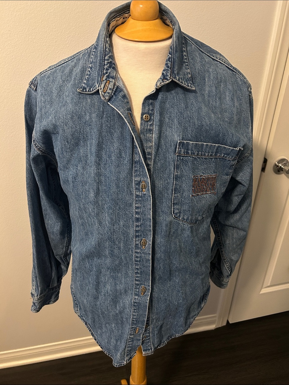 Marithe Francois  Girbaud Jean-Style Light Wash Denim shirt - Light Blue